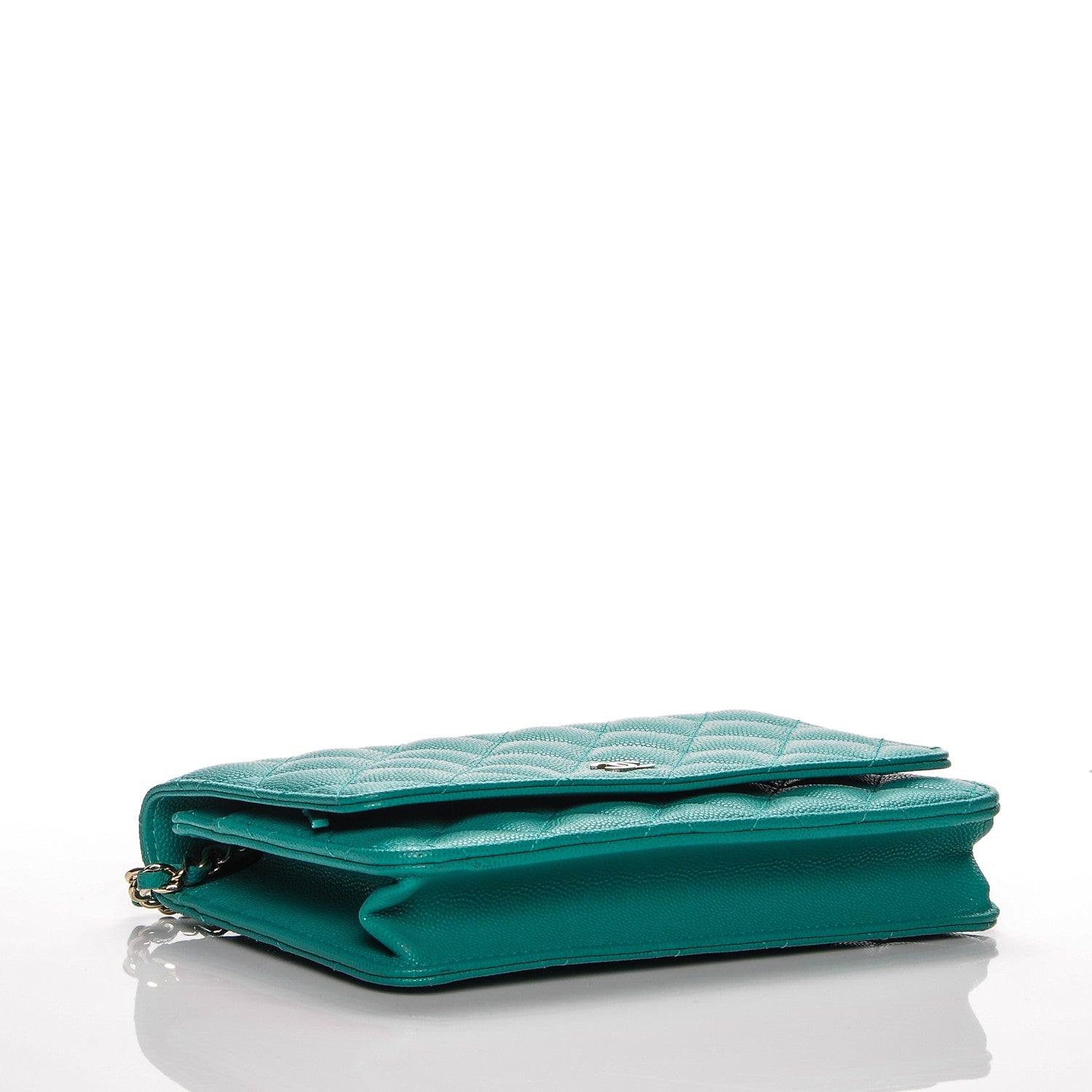 Chanel Caviar Quilted Wallet On Chain WOC Turquoise 4 of 8