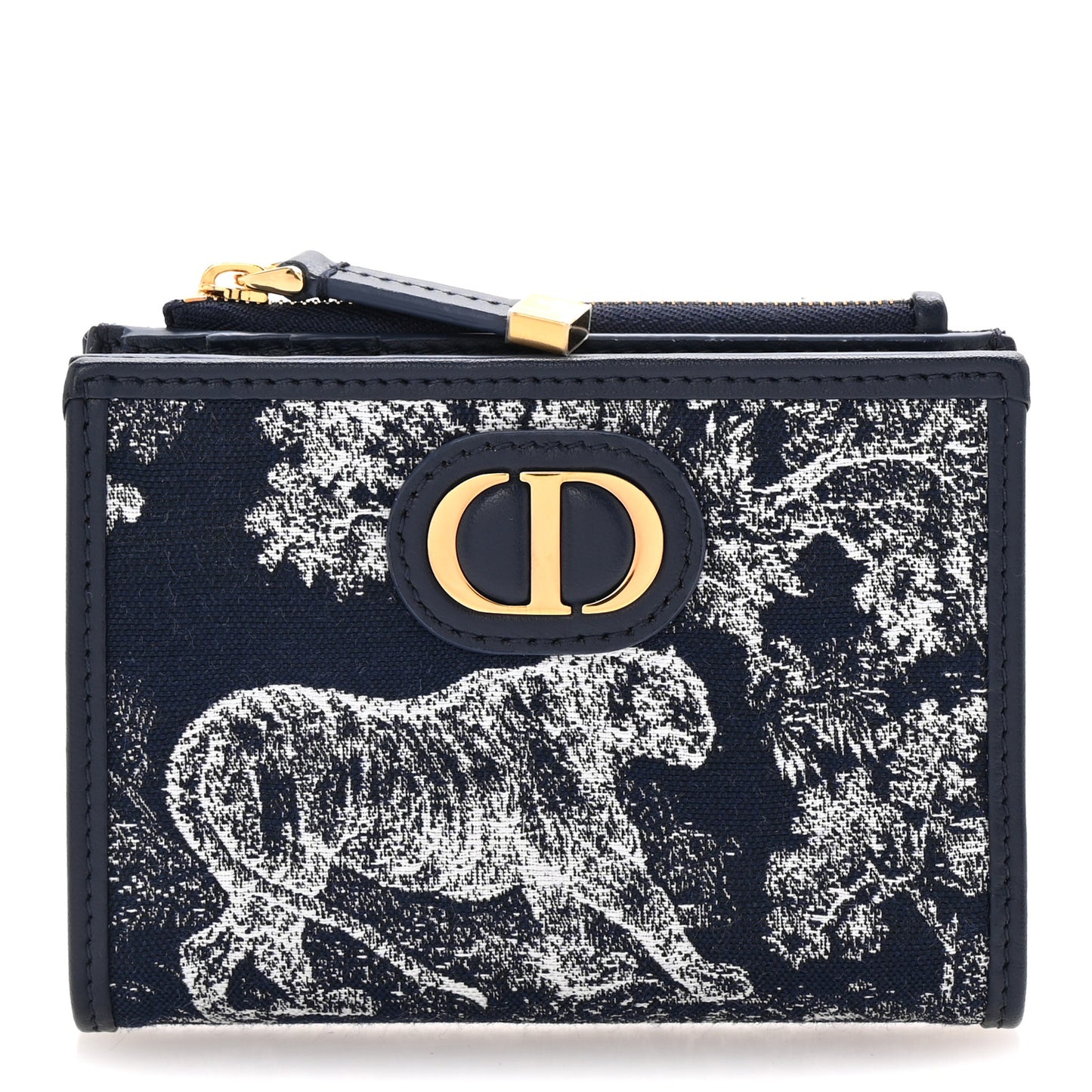 Toile De Jouy Reverse Jacquard 30 Montaigne Wallet Blue
