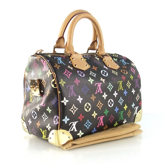 Louis Vuitton Monogram Multicolor Speedy 30 Black 3 of 11