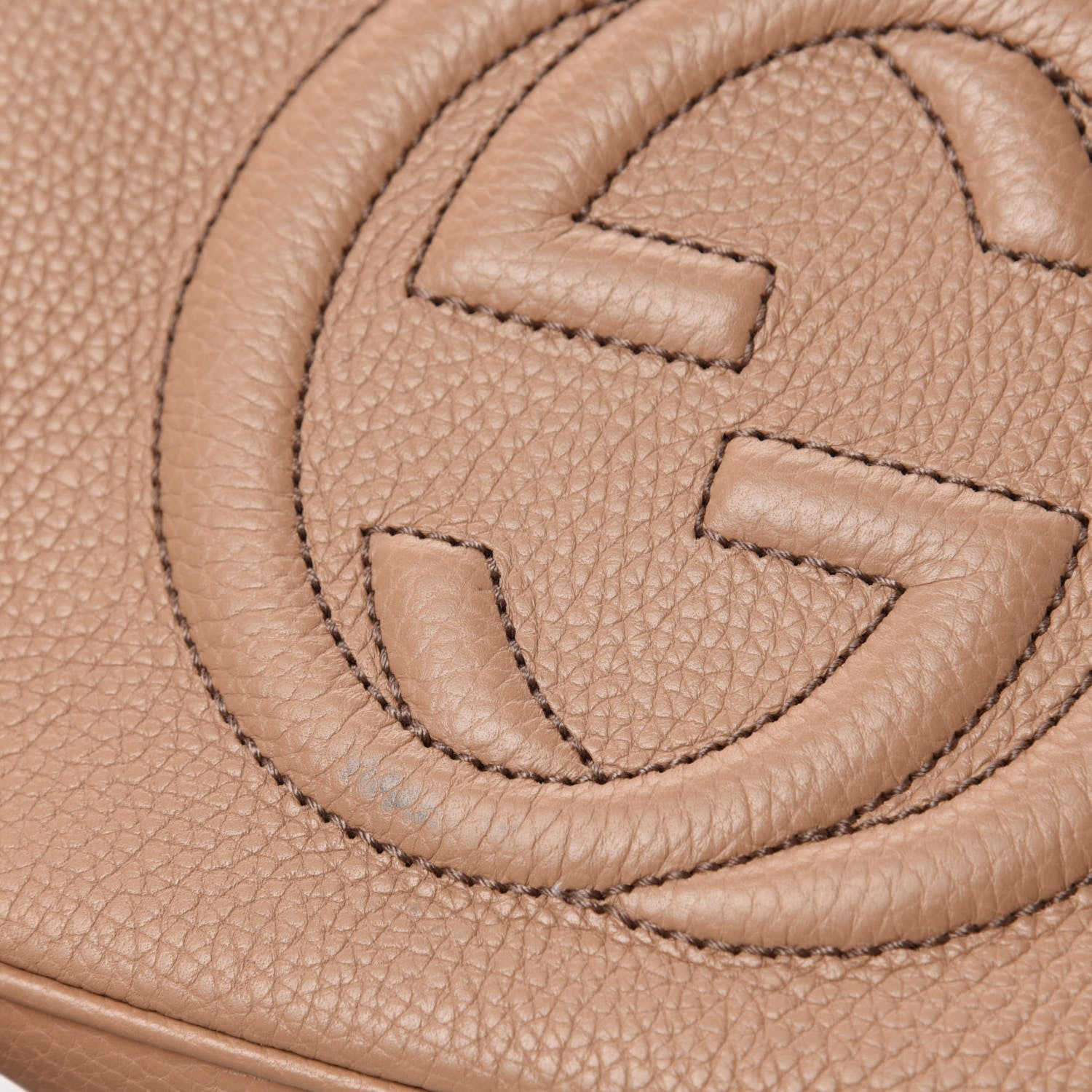 Gucci Pebbled Calfskin Small Soho Disco Bag Camelia 8 of 11