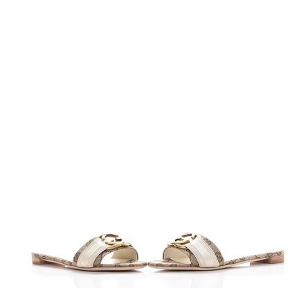 Gucci Monogram Web GG Slide Sandals 37 Off White 6 of 12