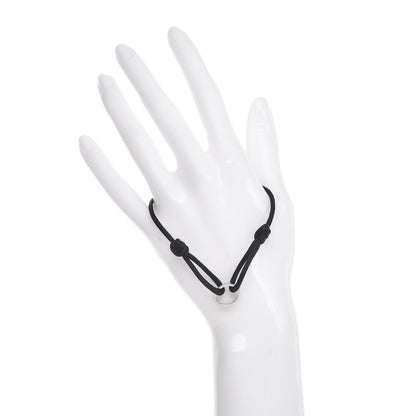 Cartier 18K White Gold Charity LOVE Adjustable Cord Bracelet Black 2 of 14