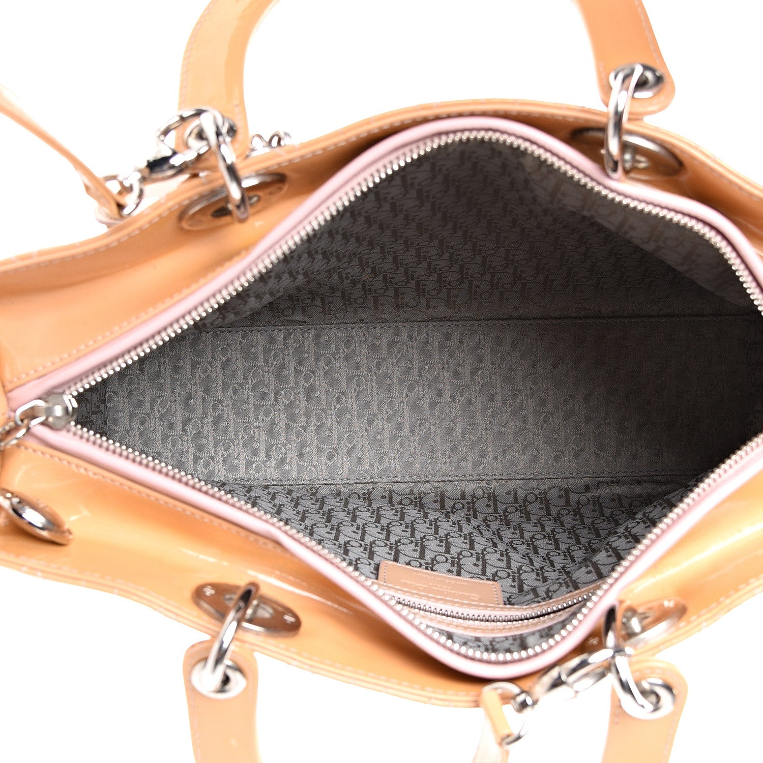 Christian Dior Patent Cannage Large Lady Dior Light Pink 4 of 15