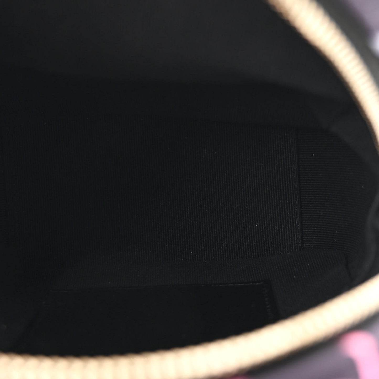 Printed Fabric Quilted CC Mini Classic Backpack Black Multicolor