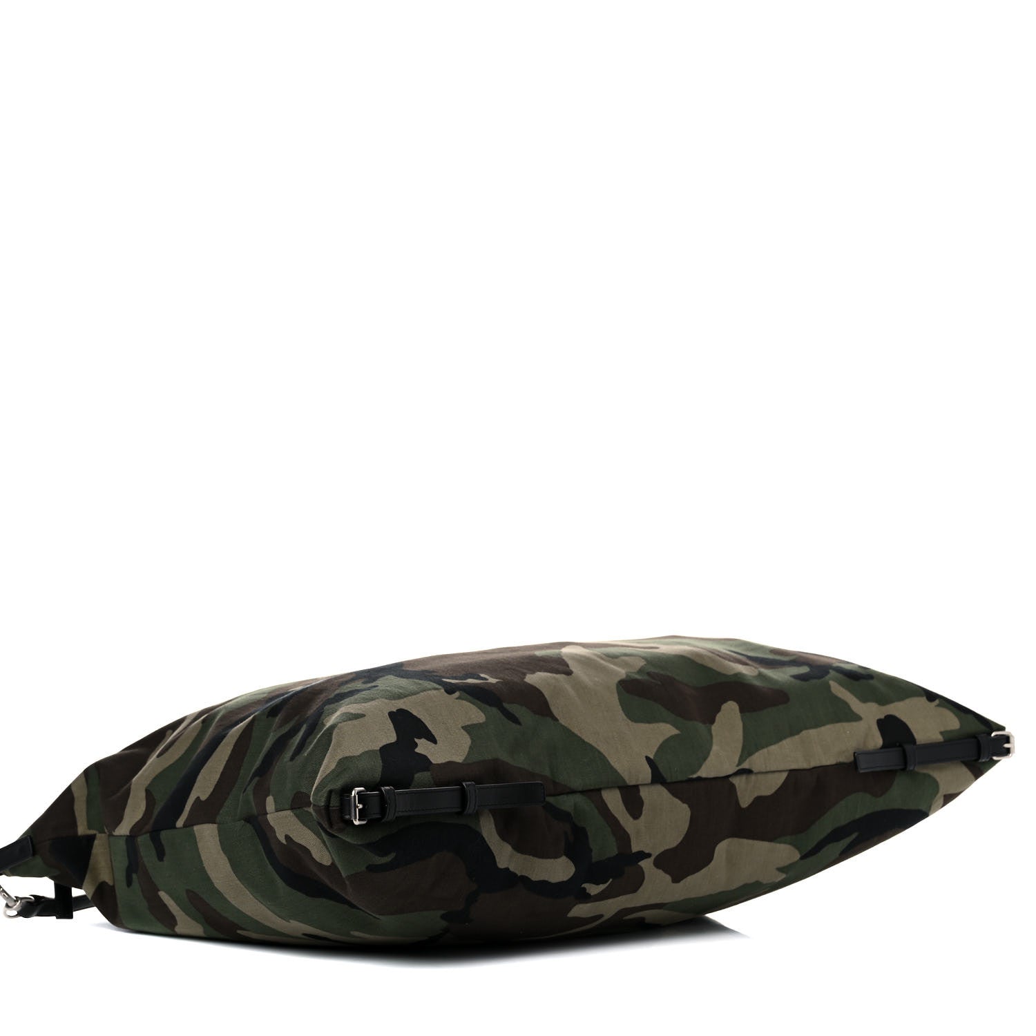 Saint Laurent Gabardine Camouflage Large Convertible ID Bag Black Green 4 of 9