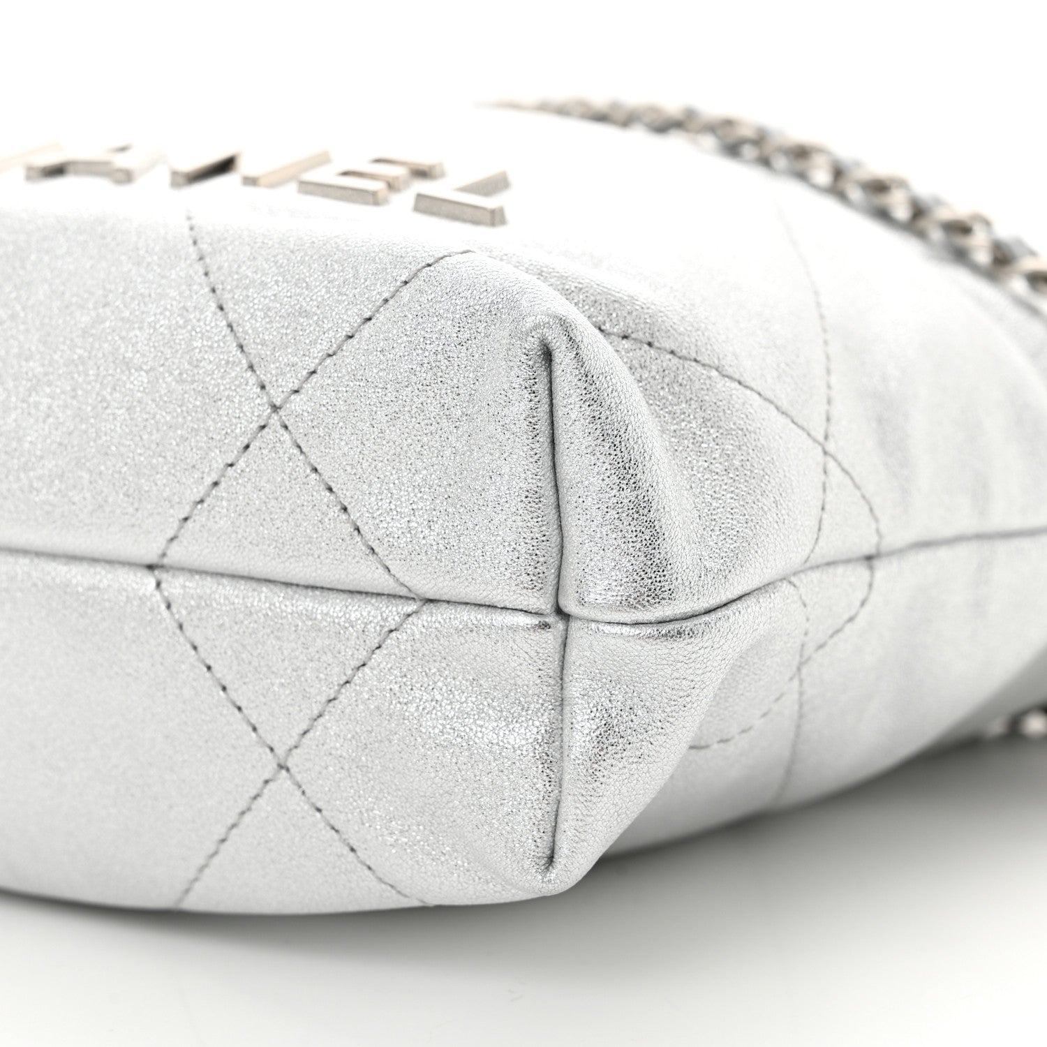 Chanel Metallic Lambskin Quilted Mini Chanel 22 Silvery 10 of 10