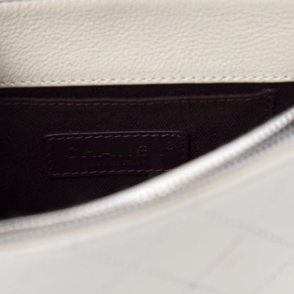 Chanel Shiny Calfskin Goatskin Quilted Small Coco Curve Messenger Flap White 9 of 12