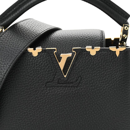 Louis Vuitton Taurillon Embellished Flower Crown Capucines Mini Black 7 of 10