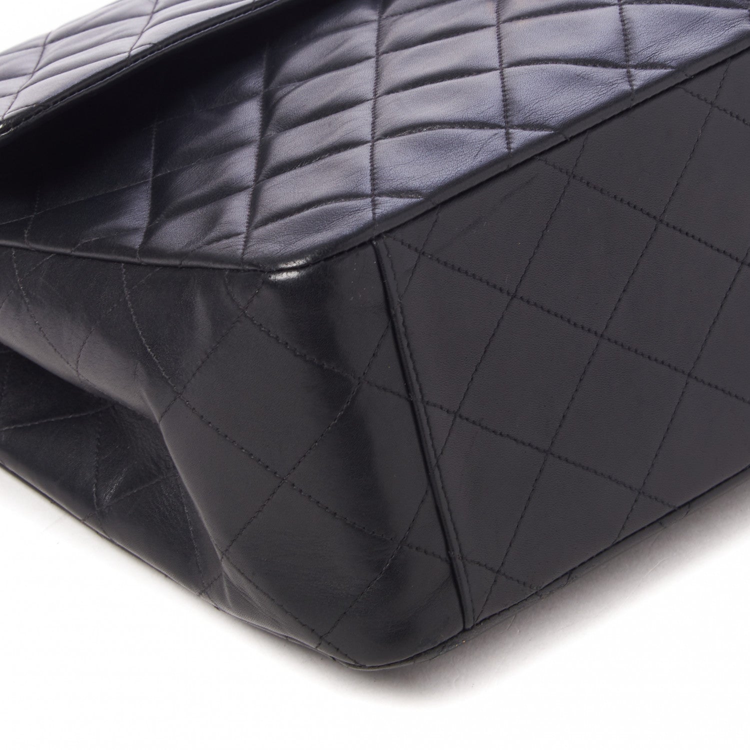 Chanel Lambskin Quilted XL Jumbo Single Flap Black 5 of 9