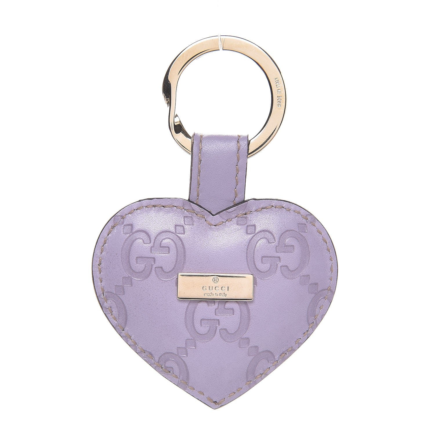Gucci Guccissima Heart Key Charm Purple 1 of 4