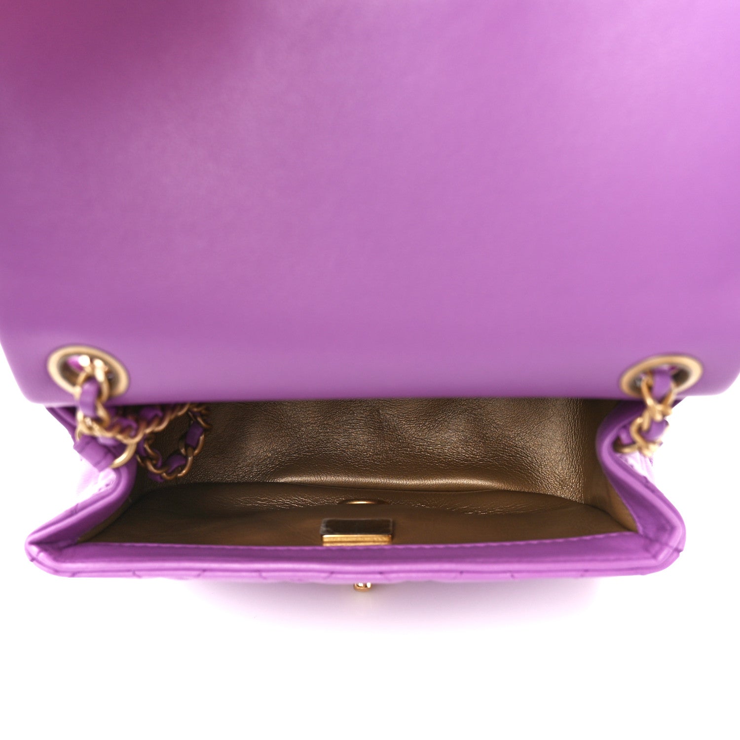 Chanel Lambskin Quilted Mini Pearl Crush Flap Purple 5 of 11