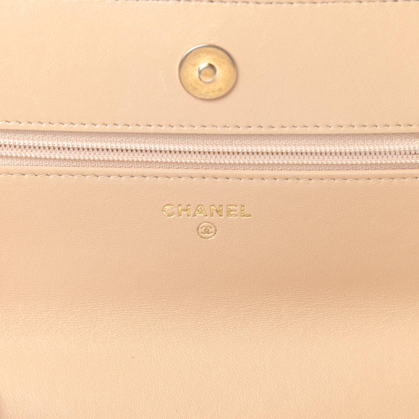Wool Tweed Lambskin Quilted Chanel 19 Wallet On Chain WOC and Coin Purse Beige Black