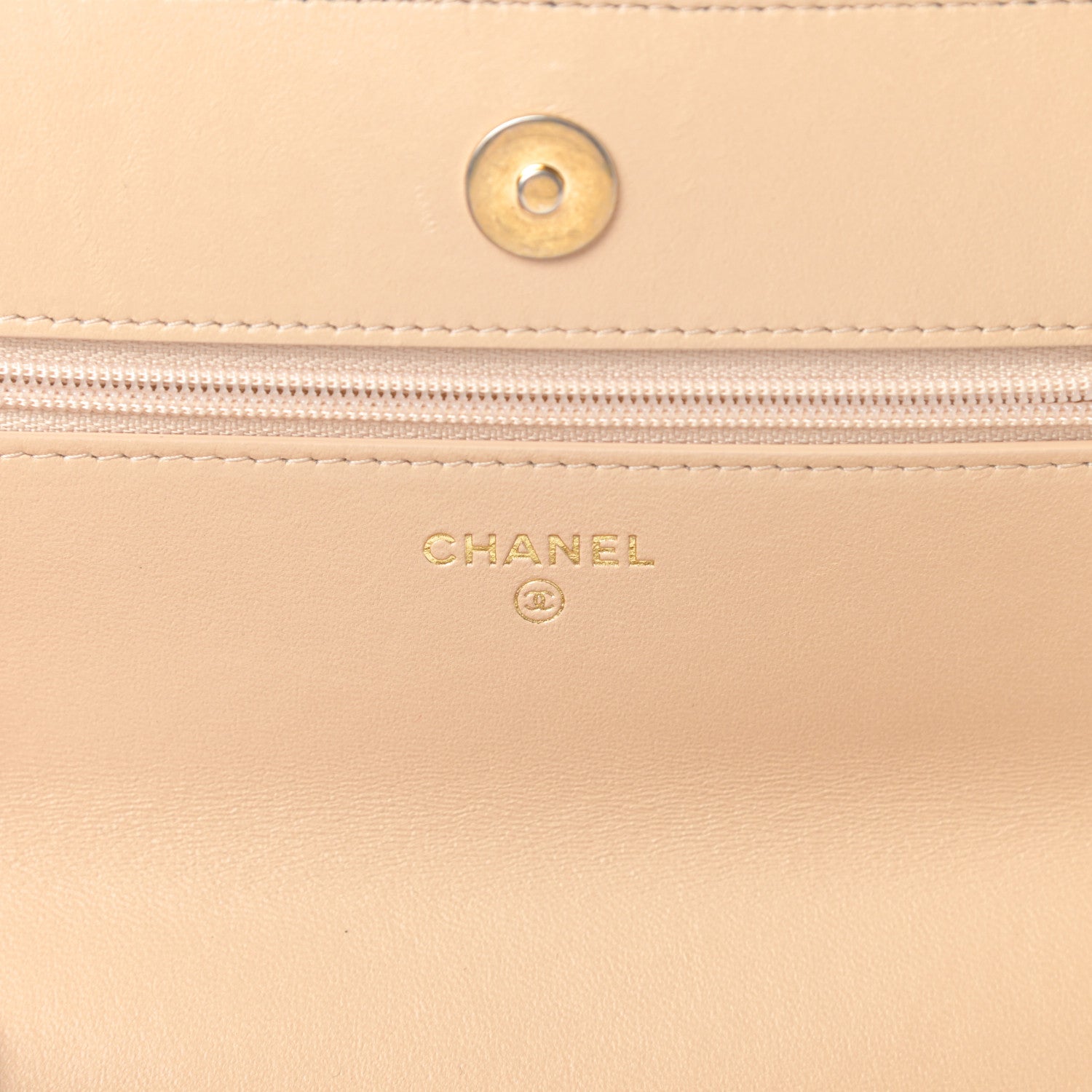 Chanel Wool Tweed Lambskin Quilted Chanel 19 Wallet On Chain WOC and Coin Purse Beige Black 8 of 14