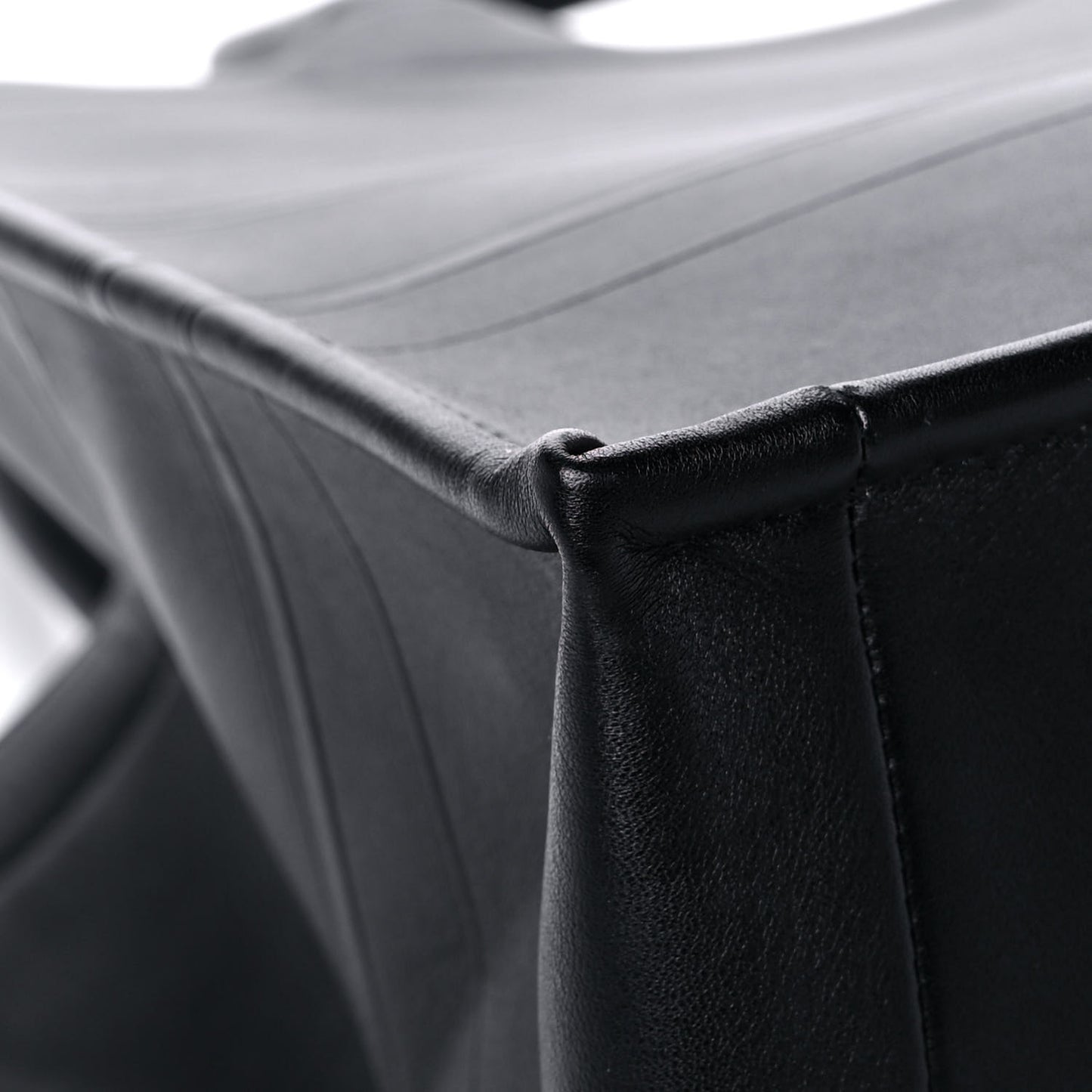 Calfskin Embossed Medium Book Tote Black