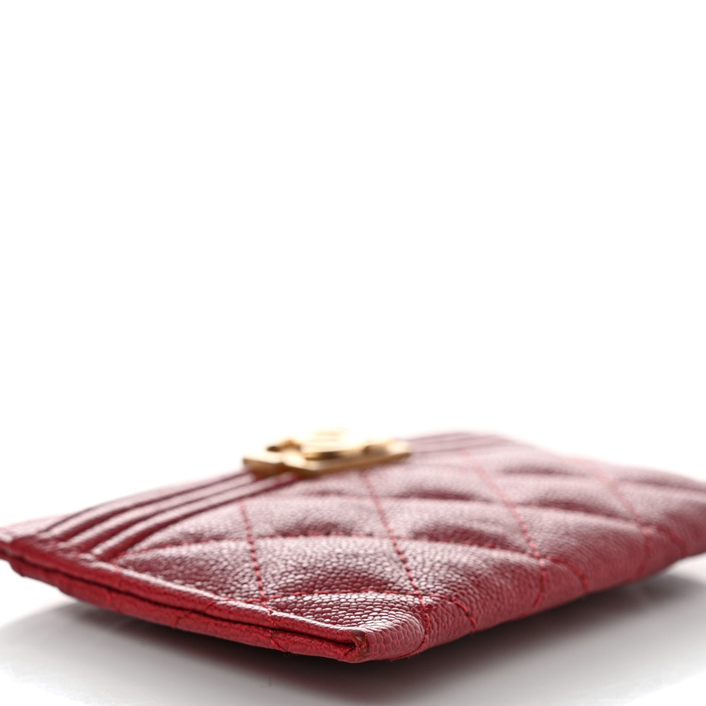 Caviar Quilted Boy Card Holder Red