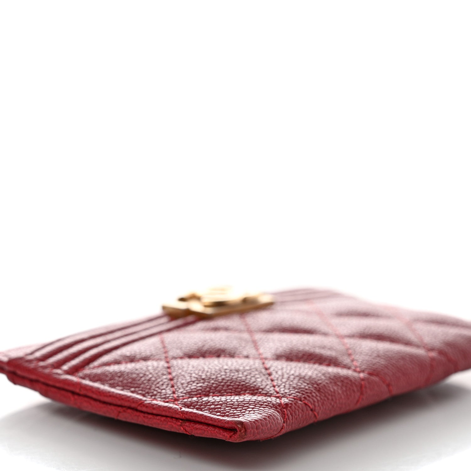 Chanel Caviar Quilted Boy Card Holder Red 13 of 14