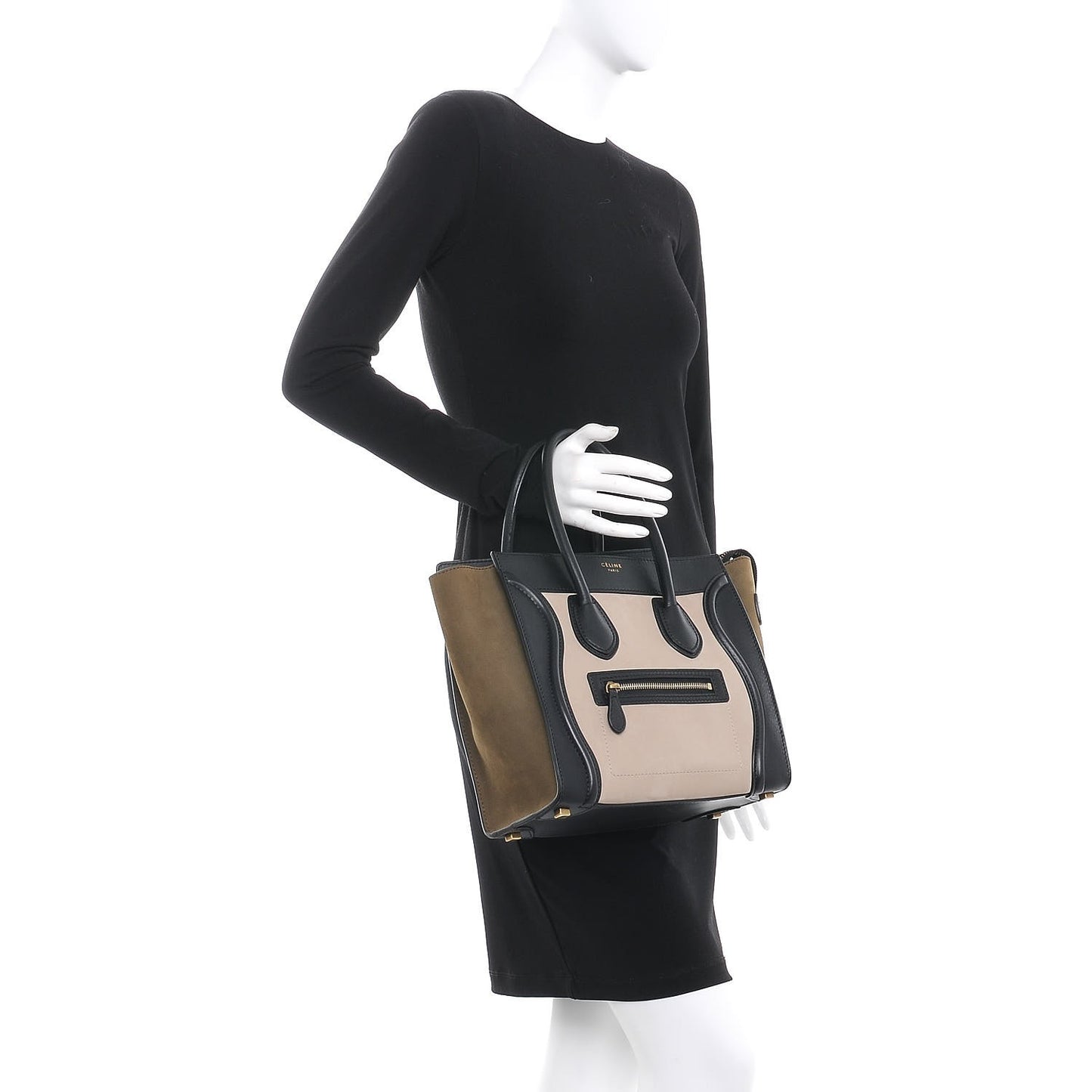 Nubuck Calfskin Micro Tri-Color Luggage