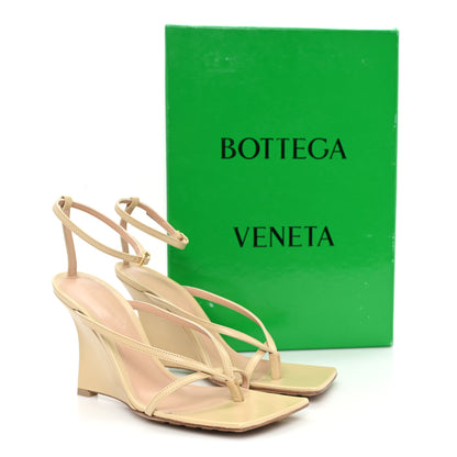 Bottega Veneta Lambskin Stretch Lounge Wedge Sandals 36 Cane Sugar 9 of 9