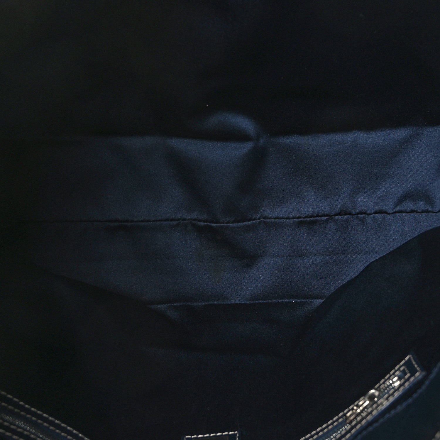 Fendi Zucchino Large Shopper Tote Navy 5 of 9