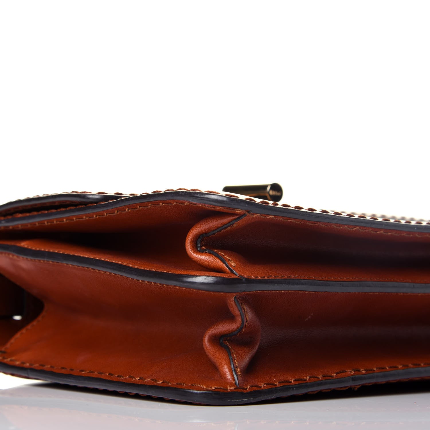Chloe Calfskin Louise Shoulder Bag Brown 8 of 9