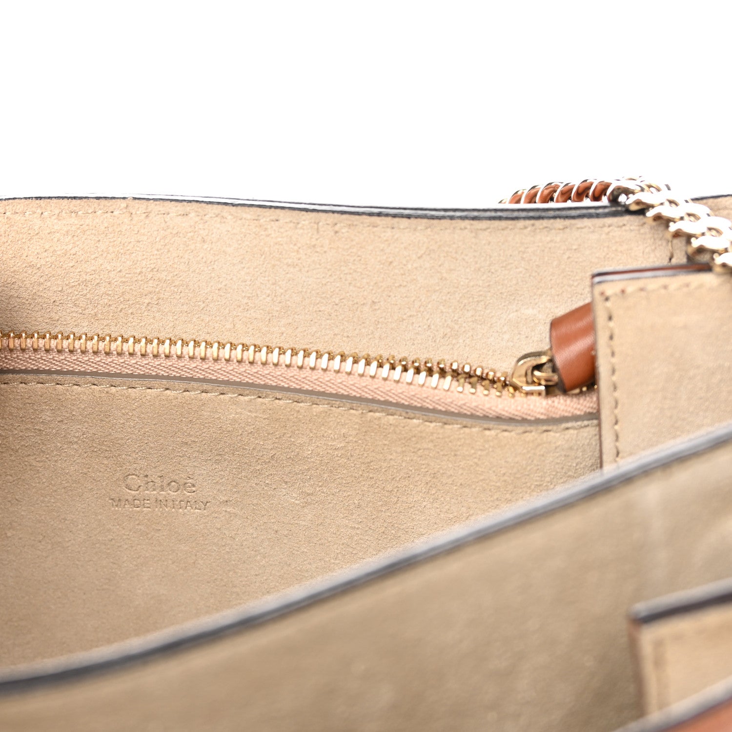 Chloe Suede Calfskin Medium Faye Shoulder Bag Tobacco 5 of 10