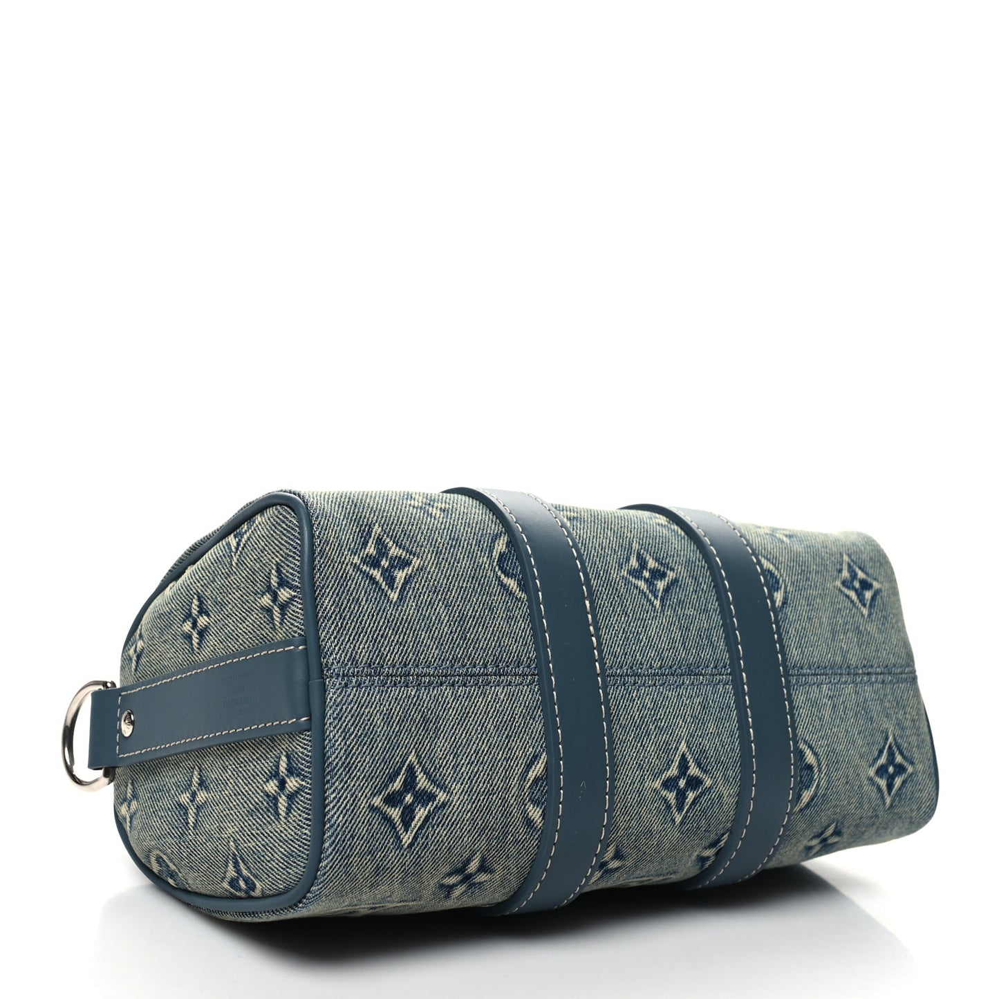 Monogram Washed Denim Keepall Bandouliere 25