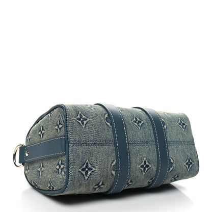 Louis Vuitton Monogram Washed Denim Keepall Bandouliere 25 4 of 9