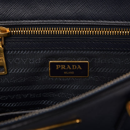 Prada Saffiano Small Galleria Double Zip Tote Baltico 7 of 12