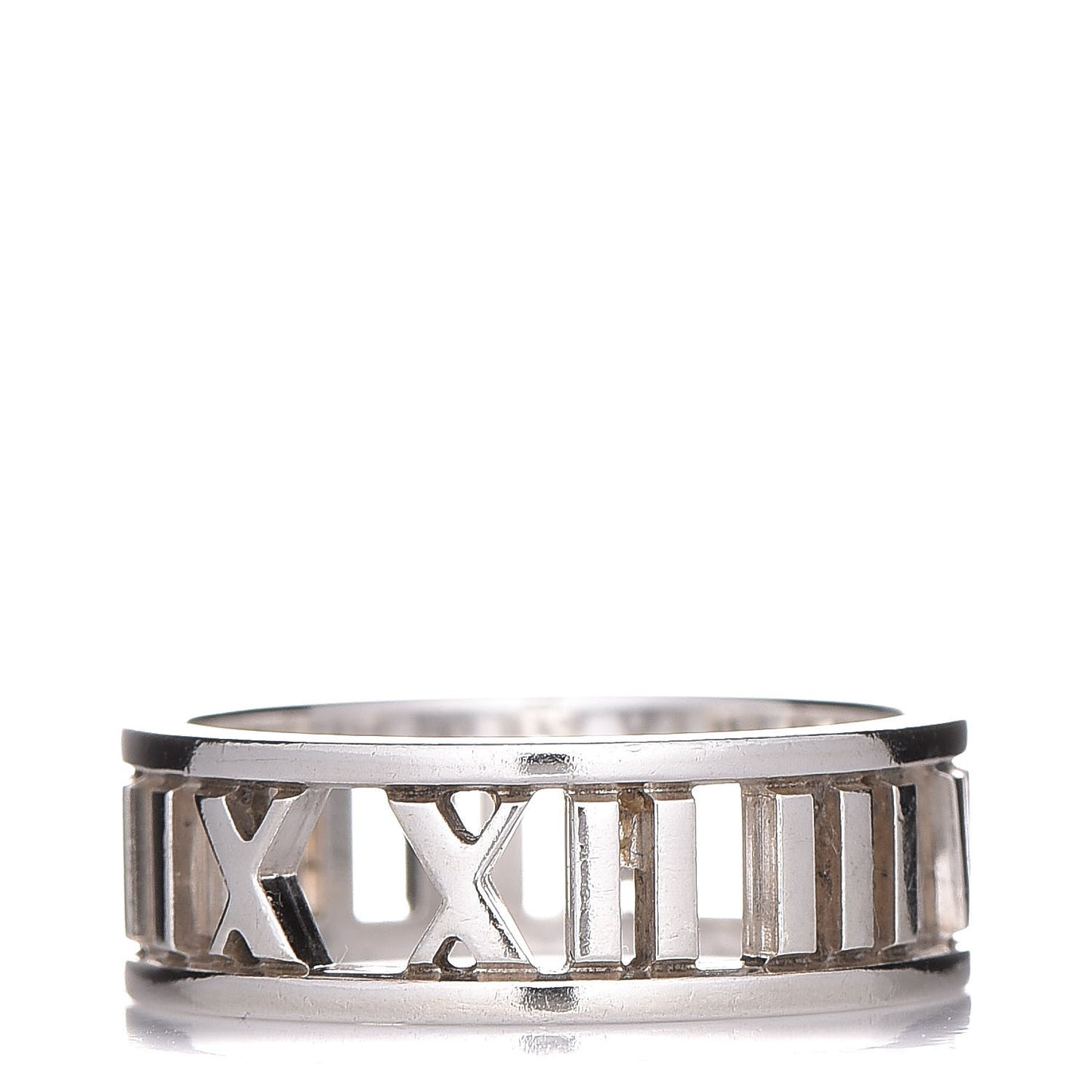 Sterling Silver Wide Atlas Open Ring 55 7.5