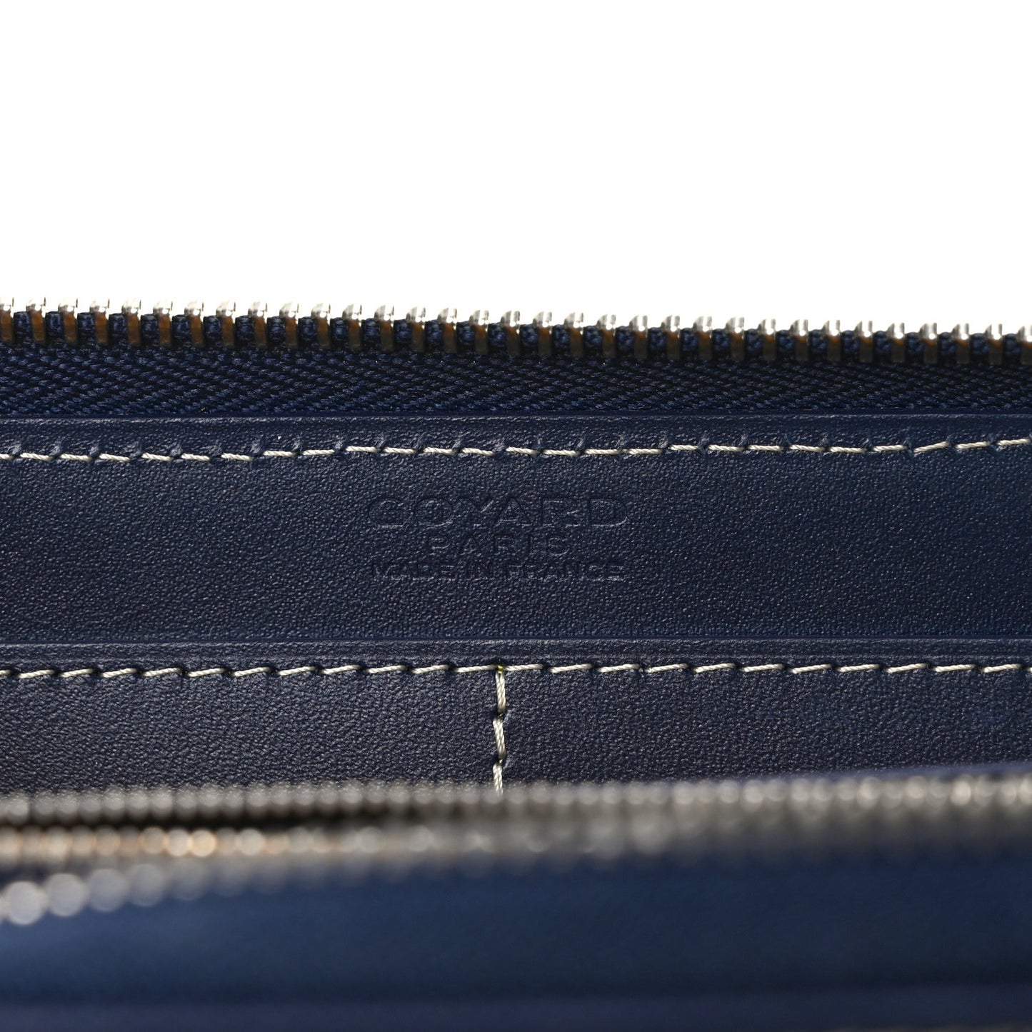 Goyardine Matignon Zip Around GM Wallet Navy