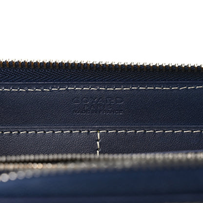 Goyard Goyardine Matignon Zip Around GM Wallet Navy 6 of 10