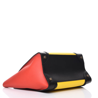 Celine Smooth Calfskin Mini Tri-Color Luggage Sunflower 4 of 11