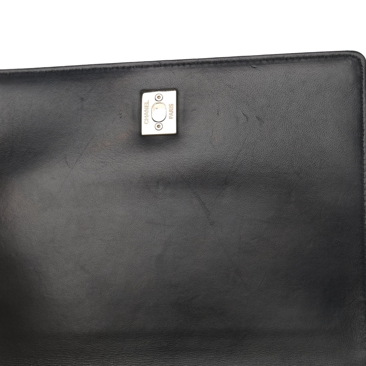 Lambskin Quilted Small Handle Tied Top Handle Flap Black