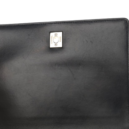 Chanel Lambskin Quilted Small Handle Tied Top Handle Flap Black 12 of 15