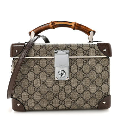 Gucci GG Supreme Monogram Globe-Trotter Beauty Case Brown 1 of 10