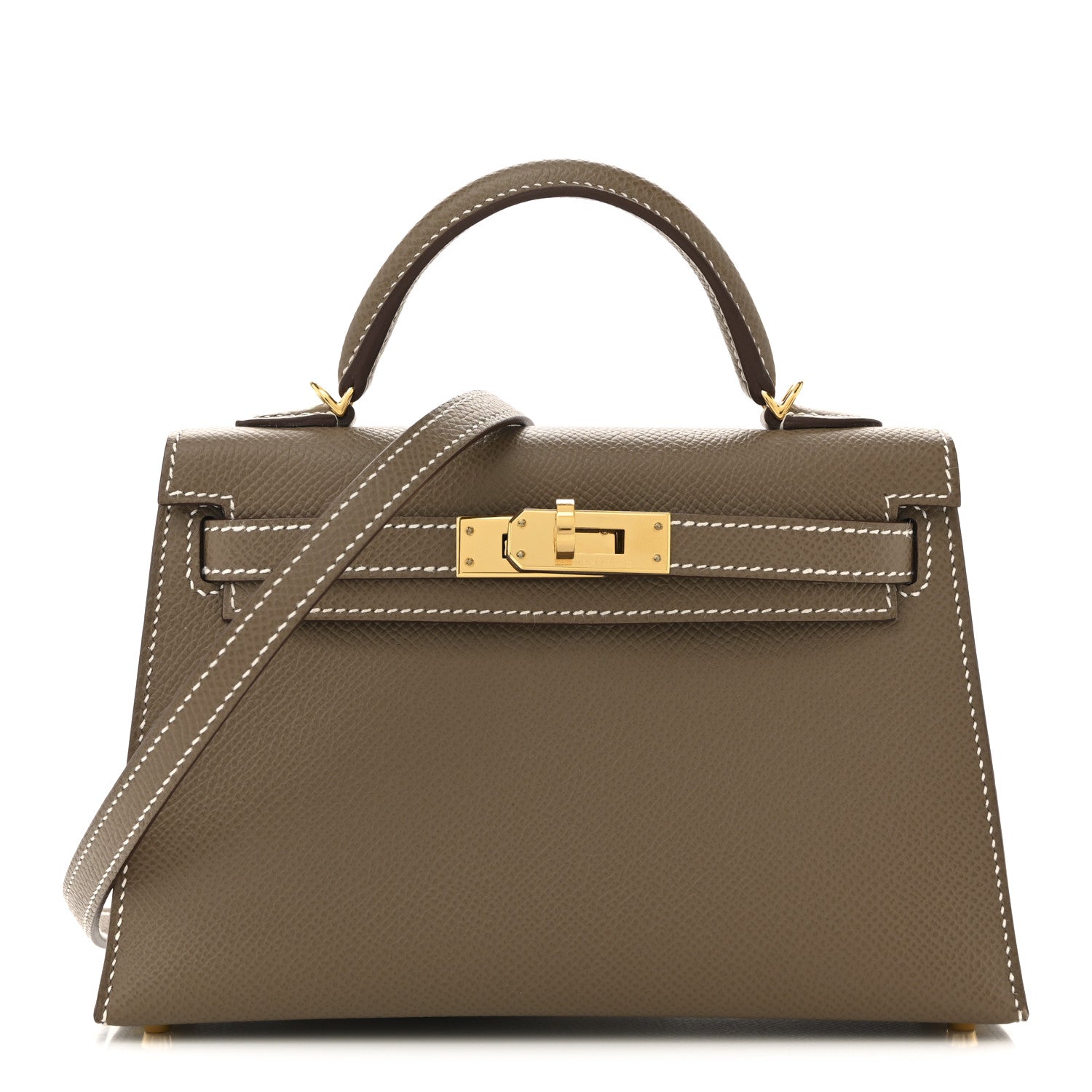 Hermes Epsom Mini Kelly Sellier 20 Etoupe 1 of 15
