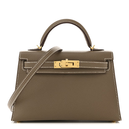 Hermes Epsom Mini Kelly Sellier 20 Etoupe 1 of 15