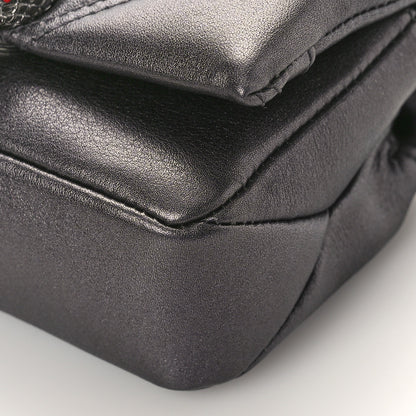 Bulgari Metallic Calfskin Serpenti Cabochon Micro Bag Gray 8 of 8