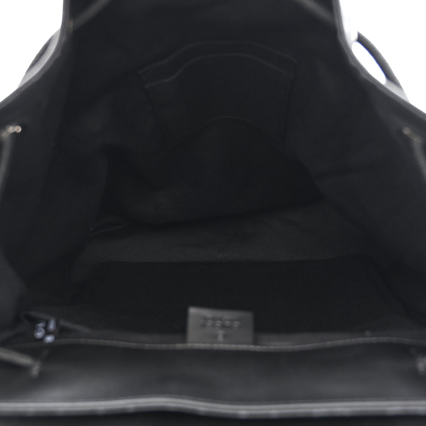 Soft GG Supreme Monogram Calfskin Web Double Buckle Backpack Black