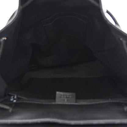 Gucci Soft GG Supreme Monogram Calfskin Web Double Buckle Backpack Black 5 of 10