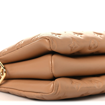 Louis Vuitton Lambskin Embossed Monogram Coussin PM Camel 10 of 11