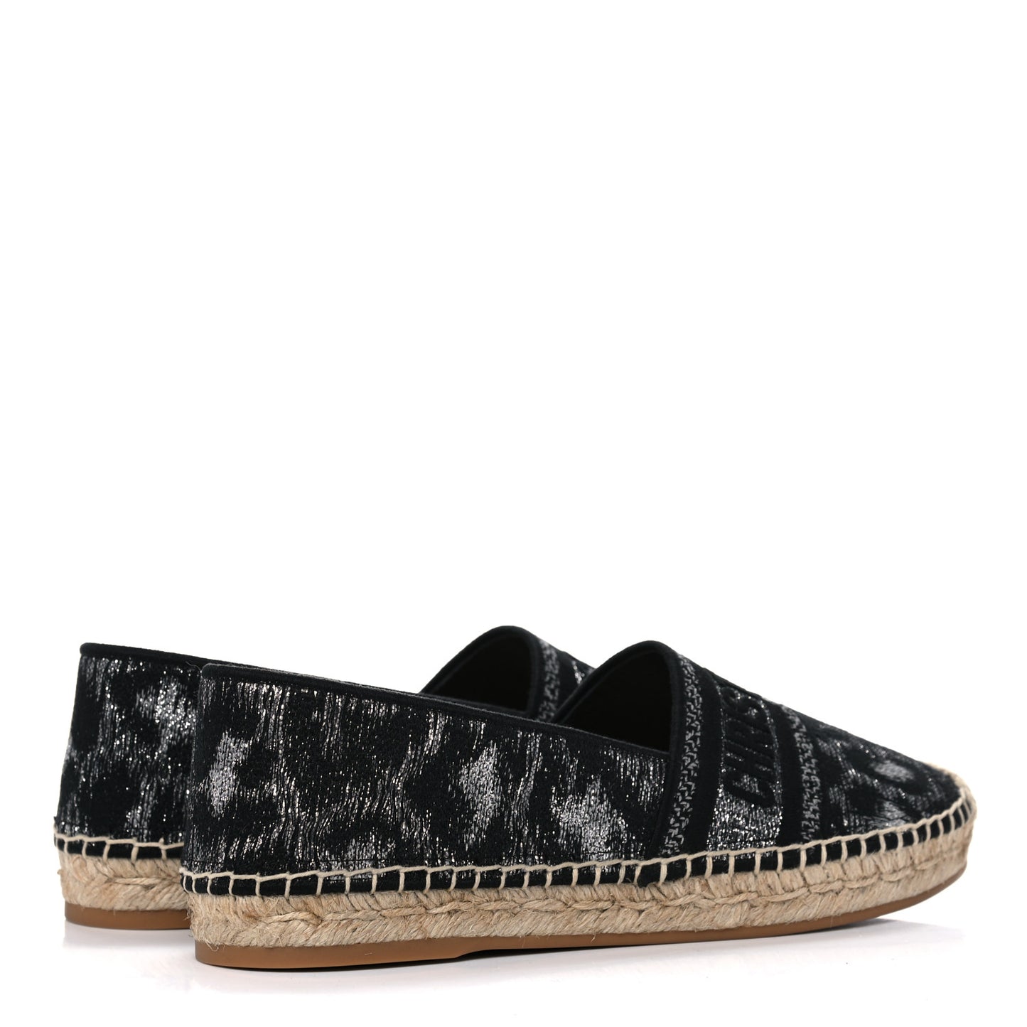 Lurex Embroidered Mizza Granville Espadrille 40.5 Black