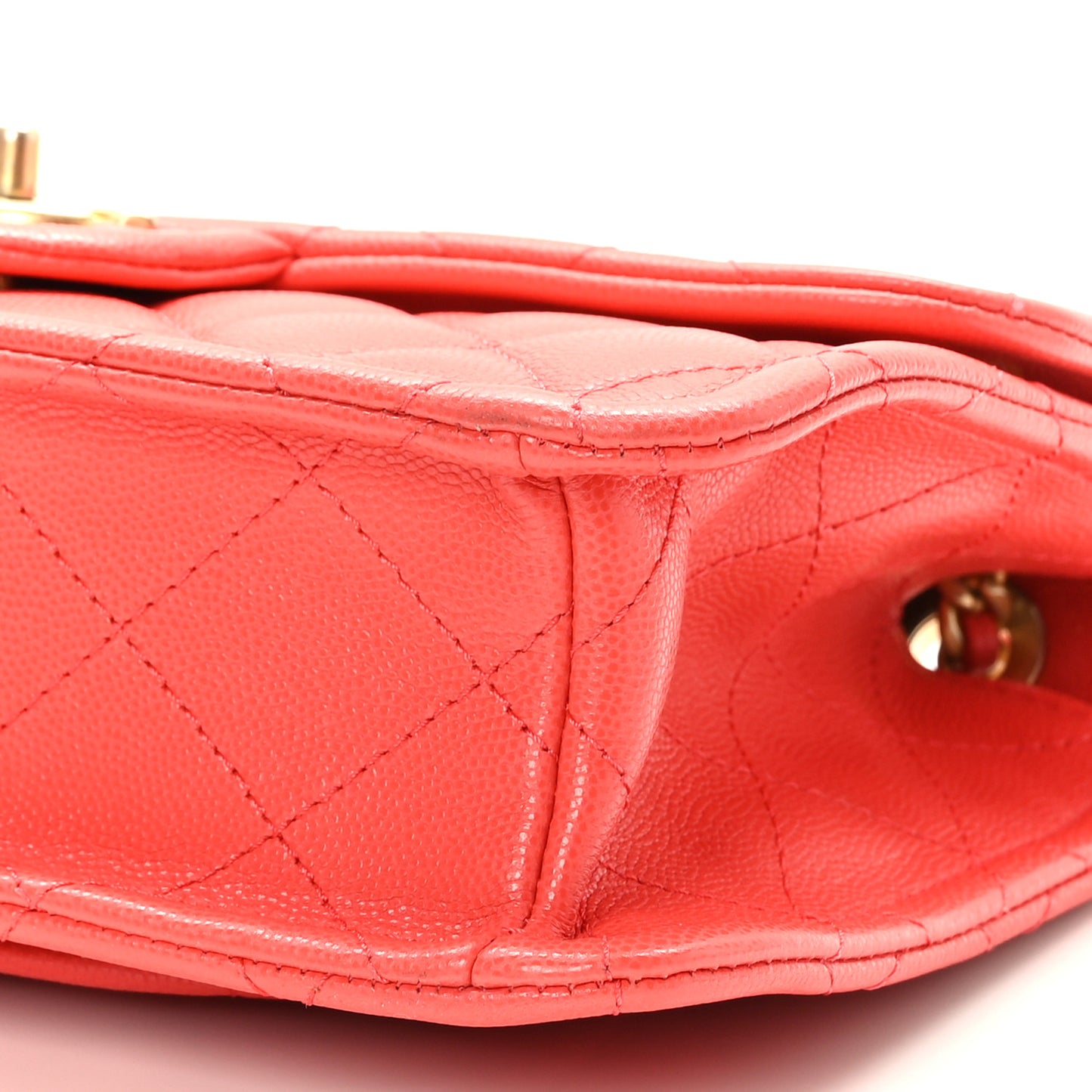 Caviar Quilted Medium Sweet Classic Flap Red