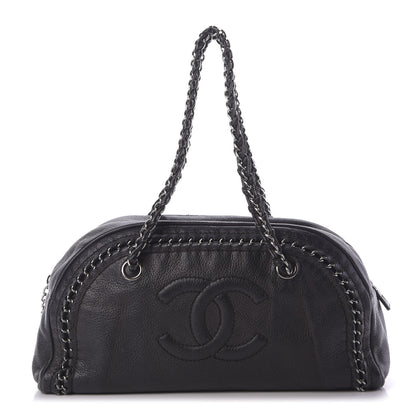 Chanel Goatskin Medium Luxe Ligne Bowler Black 1 of 9