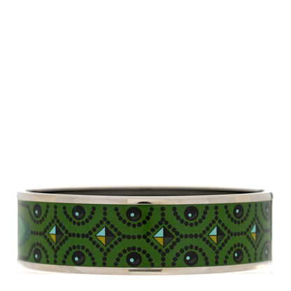 Hermes Enamel Printed Colliers de Chiens Wide Bracelet 65 1 of 6