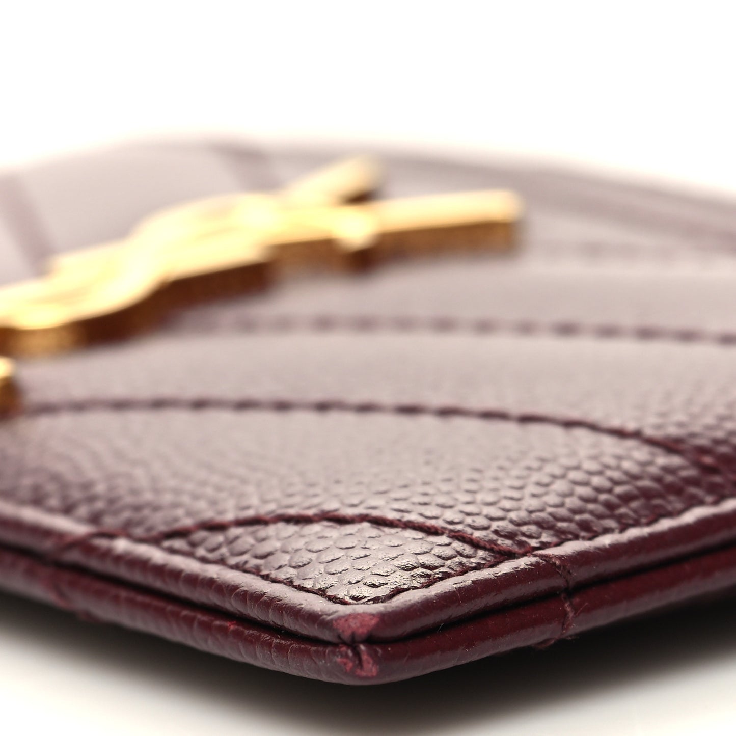 Grain De Poudre Matelasse Chevron Cassandre Credit Card Case Rouge Legion