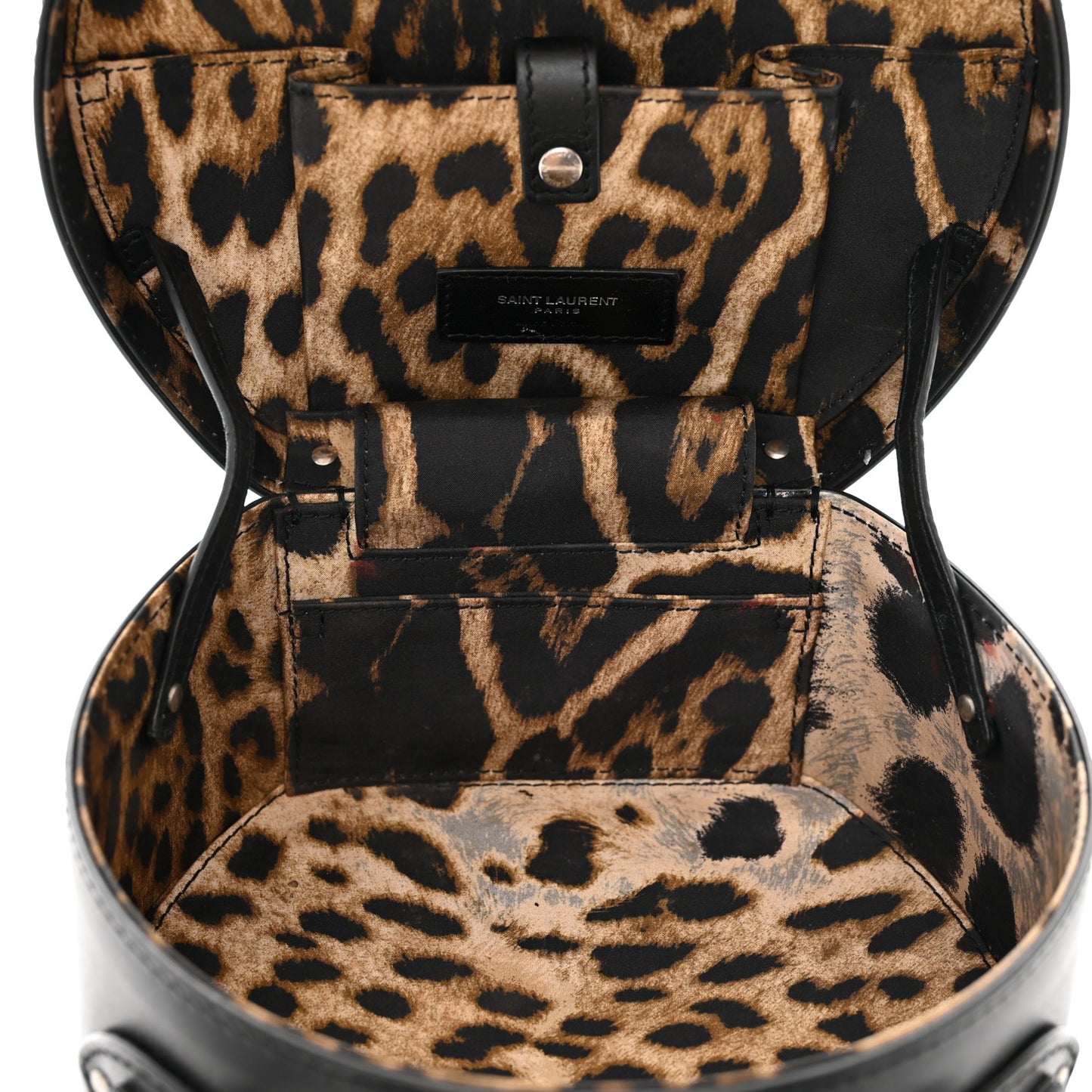 Calfskin Small Mica Hat Box Black