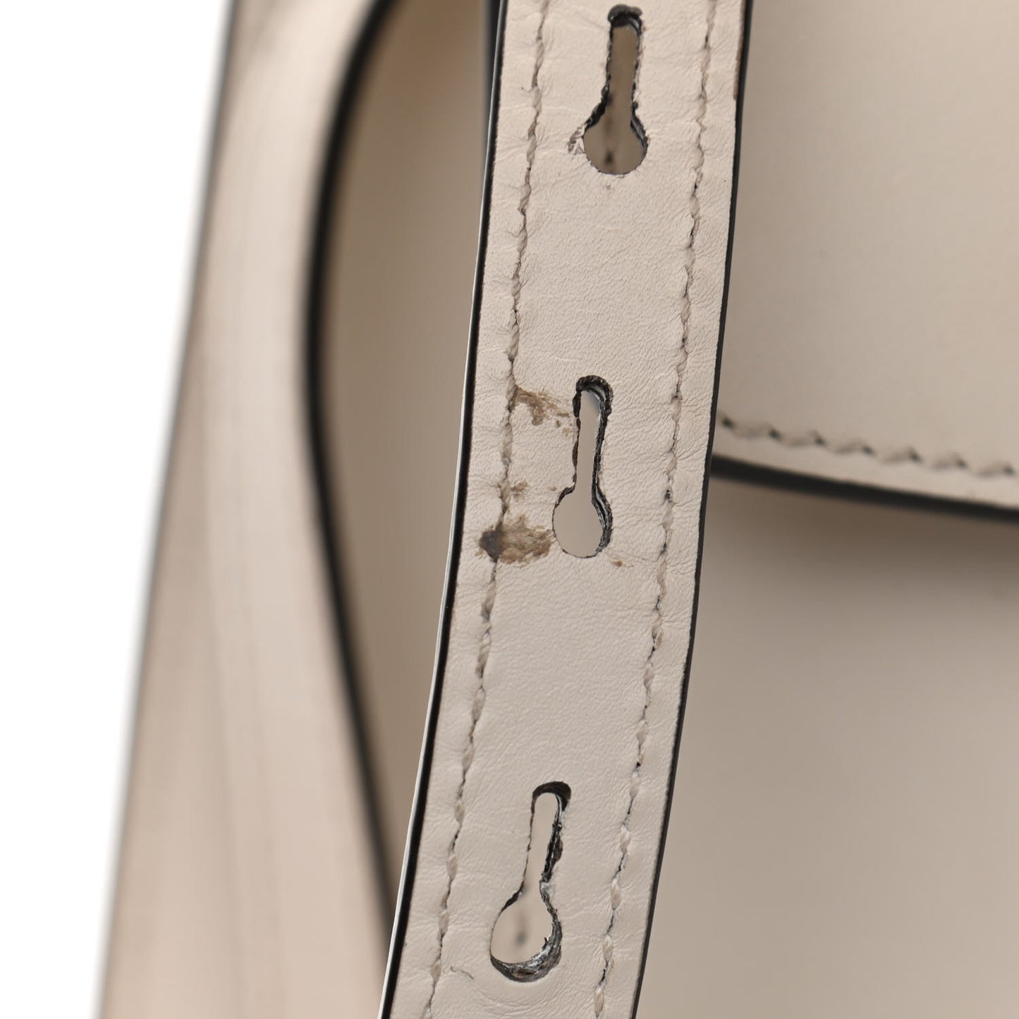 Calfskin Web Medium Sylvie Top Handle Bag White