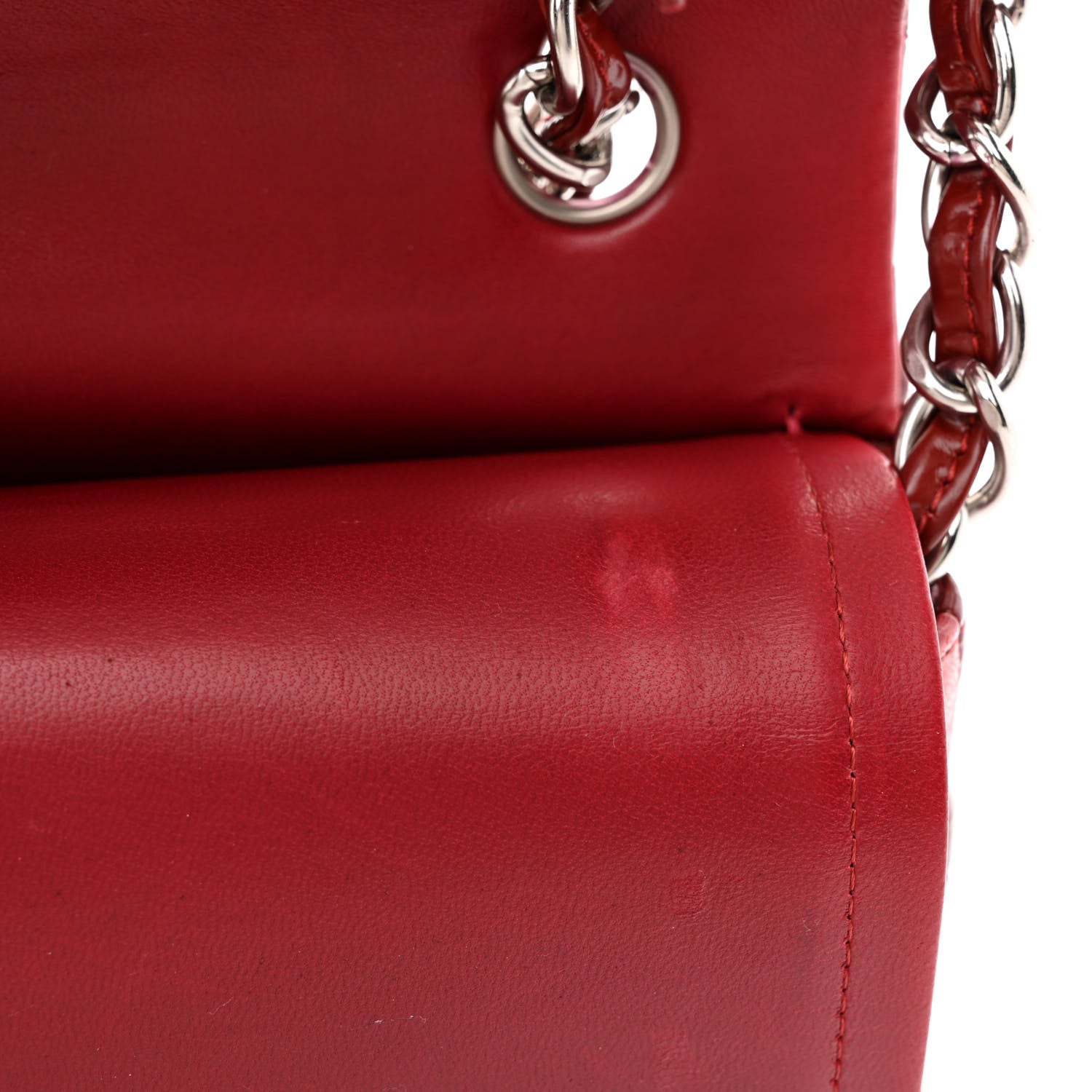 Chanel Patent Quilted Jumbo Double Flap Red 12 of 15