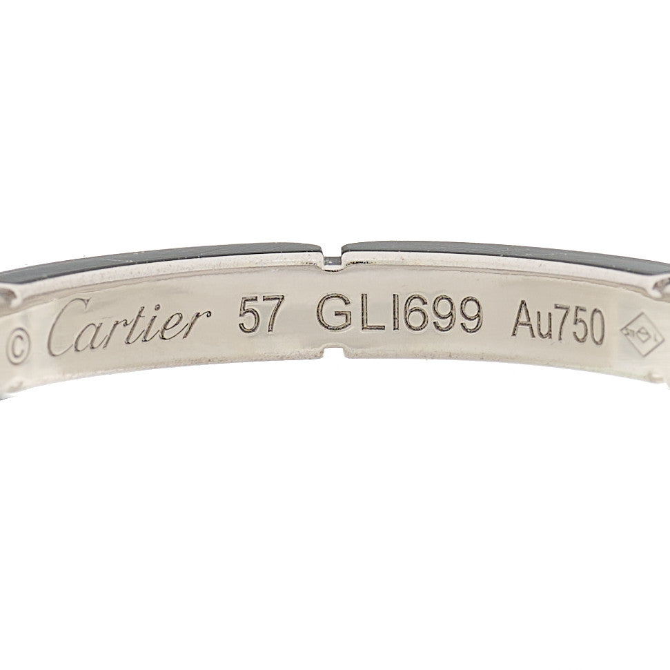Cartier 18K White Gold 2.5mm Maillon Panthere Wedding Band Ring 57 8 4 of 4